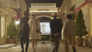 台湾との生中継シーン