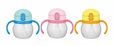 ベビーストローマグ(NPD-250) ライトブルー、ライトピンク、イエロー