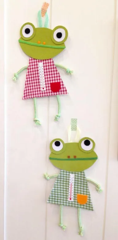 「ケロちゃん温度計作り」クラフトワークショップ