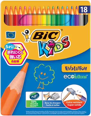 色鉛筆 18色缶入り