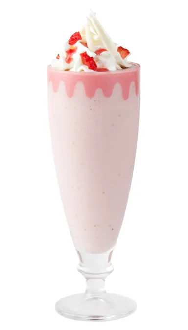 リンツ ホワイトチョコレートストロベリーアイスドリンク ホイップクリーム添え(グラス仕様)