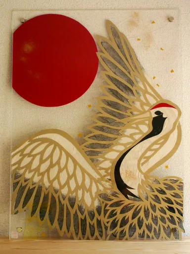 原画の切り絵プレート