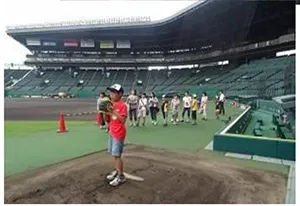 阪神甲子園球場での投球体験