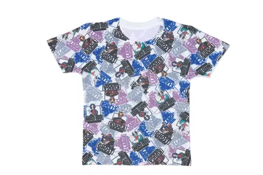XLARGE(R) KIDS Tシャツ　総柄(ブルー)