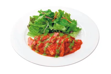 トマトとバジルのイタリアンハンバーグ