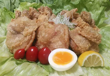 北海道 塩からあげ 盛り付け例 (1)