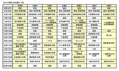 スケジュール例