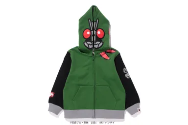 A BATHING APE(R)×仮面ライダーFULL ZIP HOODIE KIDS