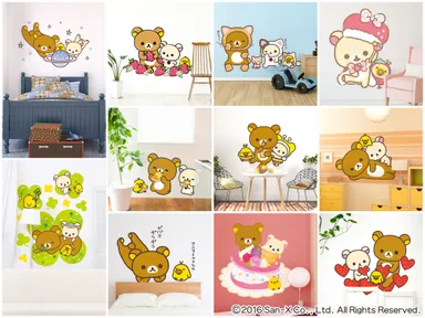 リラックマ ウォールステッカー 商品ラインナップ