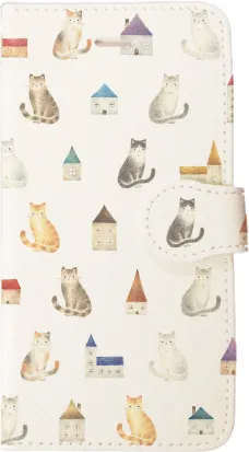 猫と色とりどりの家