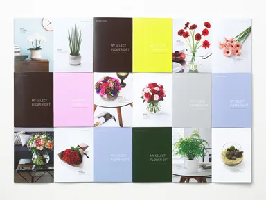 リニューアルする「マイセレクト」冊子(表紙＆中面イメージ)