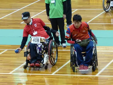 競技中の選手たち