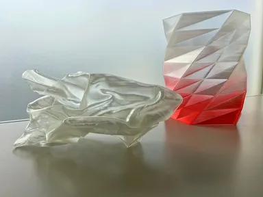 造形後と変形後