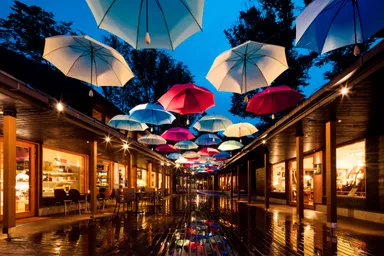 幻想的なライトアップ