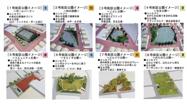 埼玉県上尾市大谷北部第四土地区内の公園計画イメージ