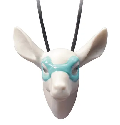 Fawn with mask pendant