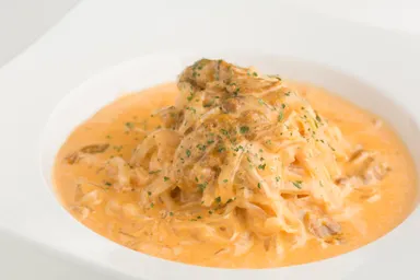 ウニのトマトソースパスタ