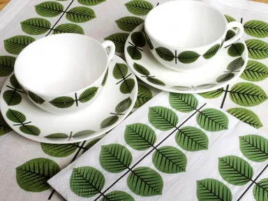 テーブルコーディネート　※カップ＆ソーサーはビンテージの参考商品です。