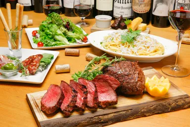 『重量1ポンド！牛塊肉グリルコース』