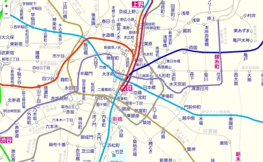 「駅すぱあと路線図」画面イメージ