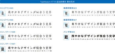 TypeMuseum 5718 追加新書体 書体見本