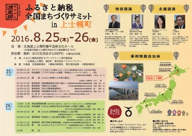 ふるさと納税全国まちづくりサミット in 上士幌町　概要