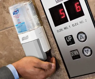 エレベーターのエリアに