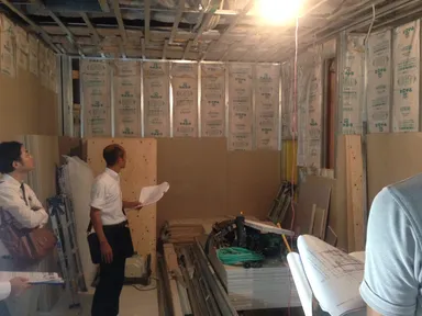 工事着工の様子