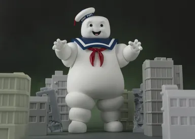かわいい見た目でありながら破壊神　※画像はイメージです。※画像内の『S.H.Figuarts マシュマロマン』以外のものは別売りです。　GHOSTBUSTERS TM ＆ (C) 2017 Columbia Pictures Industries, Inc. All rights reserved.