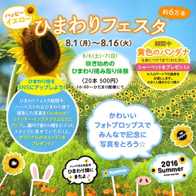 ハーベストの丘ひまわりフェスタ