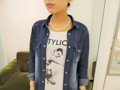 Ｔシャツ＋Ｇジャンスタイル