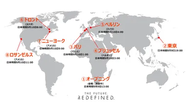 『ザ・フューチャー・リディファインド』 開催地／開催時刻