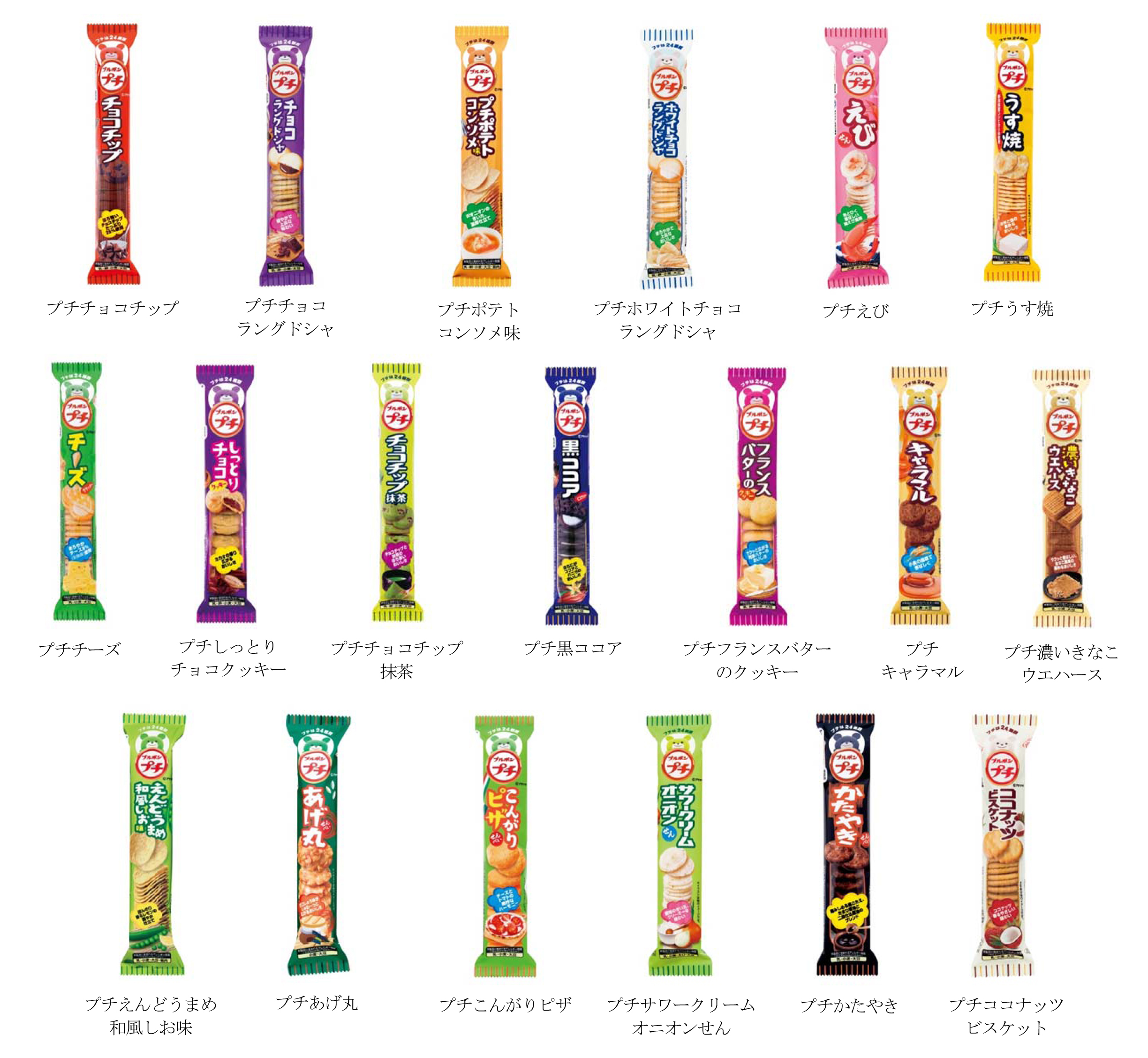 ブルボン、“プチシリーズ”新味3種類を9月6日に新発売!~ プチは全24種類で充実展開 ~