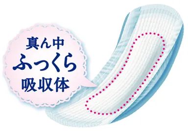 真ん中ふっくら吸収体