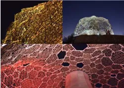 六甲山光のアート「Lightscape in Rokko」 展望台全体が様々な色に変化し、幻想的な空間に