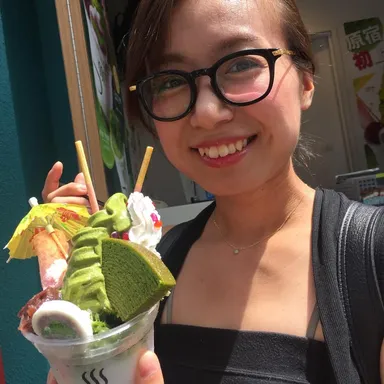 雅正庵の提供する「和氷W抹茶」