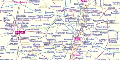 英語版の路線図イメージ