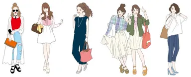 「おしゃれガールクラスター」5タイプ一覧