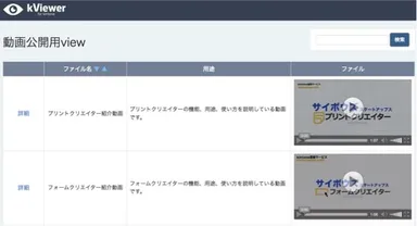一覧ビュー(動画)