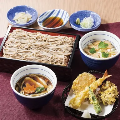 鴨つけ汁そばと松茸御飯膳