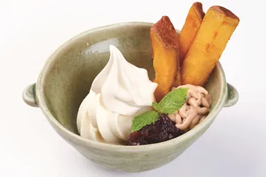 安納芋とソフトクリーム