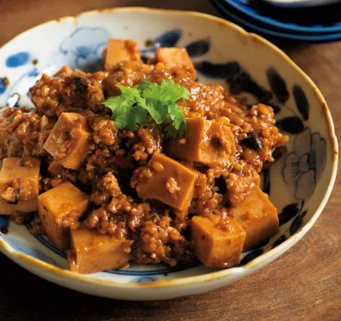 高野豆腐の麻婆