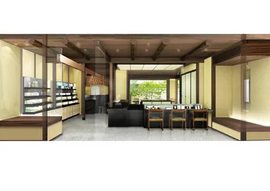 辻利 宇治本店 内観パース