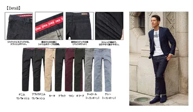 EDWIN×Mac-House ジャケットの着こなしを、よりスタイリッシュに マックハウス特別別注『スリムテーパードパンツ』新登場