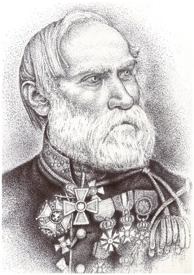 シーボルトの肖像(描き起こし)