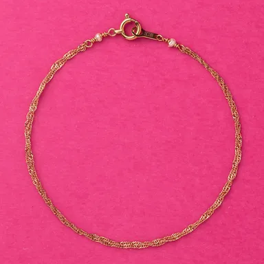 18金ピンクツインブレスレット