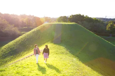 富士見塚古墳から市内を一望