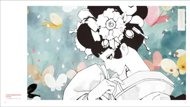 背景は中原のカラー画、人物を塗る(1)