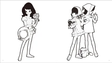 可愛い少女達のぬりえ