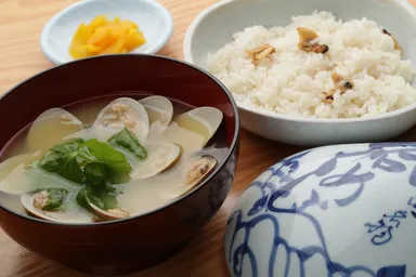 はまぐり飯＆貝汁セット